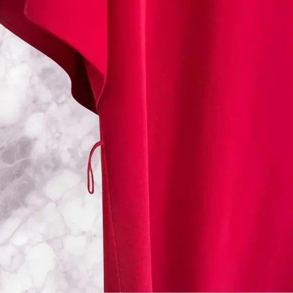 NWT - Amanda Uprichard Red Ruffle Shift Dress Size: L - Picture 6 of 8